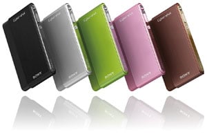 Sony Cyber-shot DSC-T77 - five colours