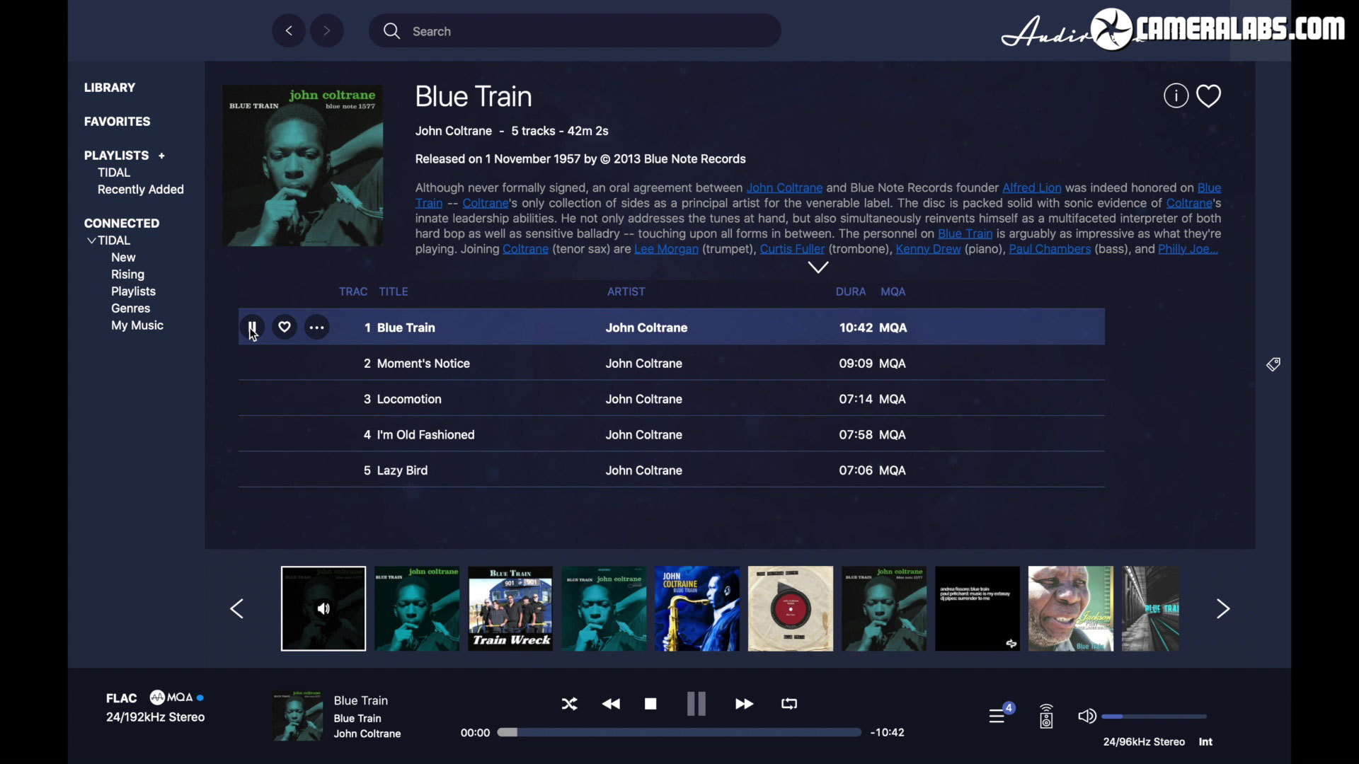 Tidal Hifi review Cameralabs