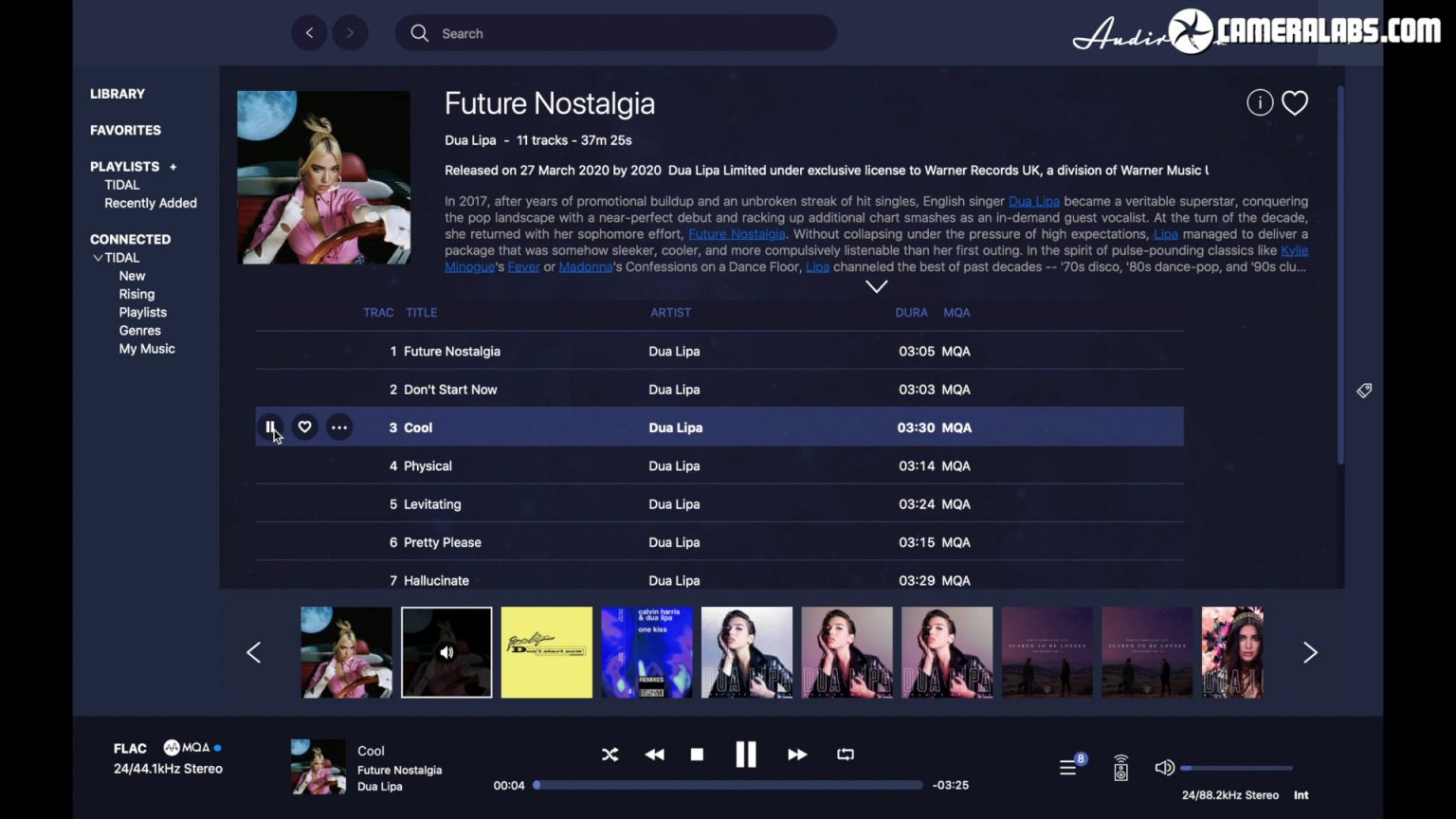 Tidal Hifi review Cameralabs