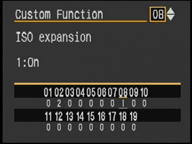 Canon EOS 30D Custom functions