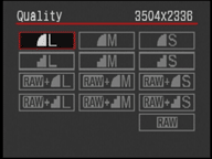 Canon EOS 30D Quality settings