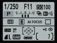 Canon EOS 400D / XTi shooting info menu