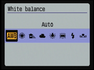 Canon EOS 400D / XTi white balance menu