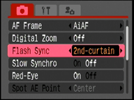 Canon A640 - flash sync