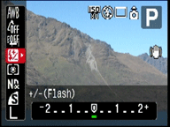 Canon PowerShot G7 Flash compensation
