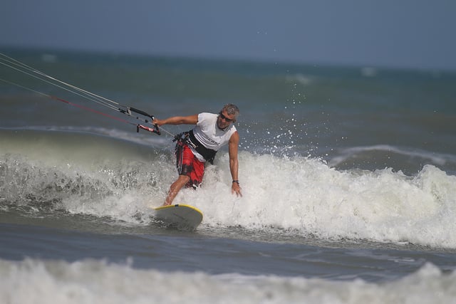 Cocoa Beach kite surfer with 500mm