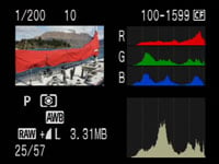 Canon 40D play RGB histogram