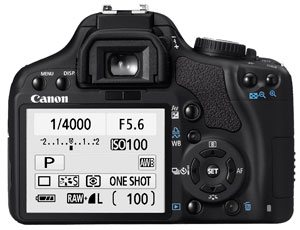 Canon EOS 450D / Rebel XSi - rear view