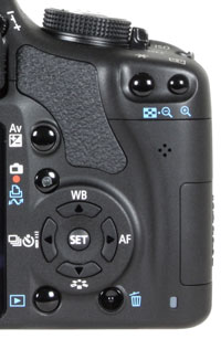 Canon 500D - rear controls
