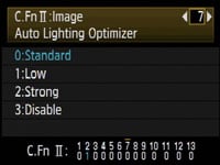 Canon 500D - auto lighting optimzer