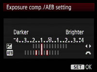 Canon 500D - exposure bracketing