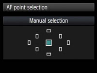 Canon 50D - AF point select