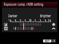 Canon 50D - exposure bracketing