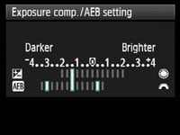 Canon EOS 5D Mark II - exposure bracketing