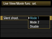 Canon EOS 5D Mk II - LV silent shoot