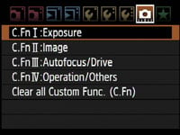 Canon EOS 5D Mk II - custom functions