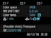 Canon EOS 5D Mk II - shooting info