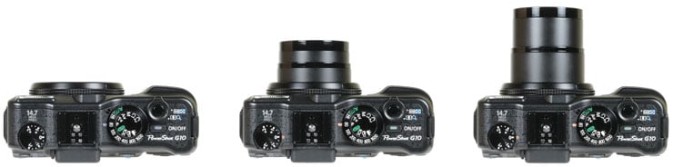 Canon PowerShot G10 - lens extension