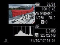 Canon Ixus 860IS / PowerShot SD870 IS - play histogram