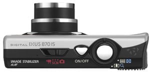 Canon IXUS 870IS / PowerShot SD 880IS - top view