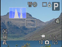 Canon PowerShot SX10 IS - live histogram