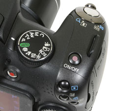 Canon PowerShot SX1 - top controls