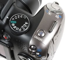 Canon PowerShot SX20 - top controls