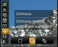 Canon PowerShot SX20 IS - continuous