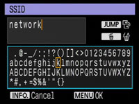 Canon WFT E3 - SSID