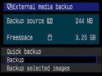 Canon WFT E3 - backup options