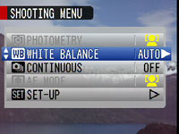 FinePix F50fd - shooting menu