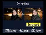 Nikon D80 D-Lighting menu