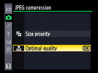 Nikon D300 - JPEG options