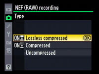 Nikon D300 - RAW compress