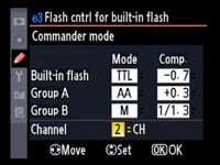 Nikon D300 - flash commander