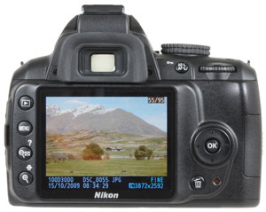 Nikon D3000 - screen