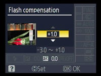 Nikon D60 - flash compensation