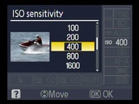 Nikon D60 - ISO sensitivity