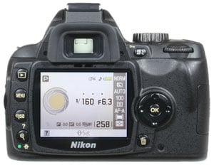 Nikon D60 - rear view