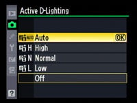 Nikon D700 - active D-lighting