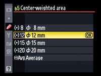 Nikon D700 - center weight