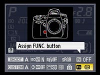 Nikon D700 - function button
