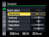 Nikon D700 - sharpening