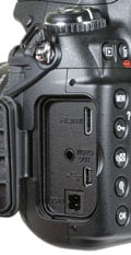 Nikon D700 - side ports