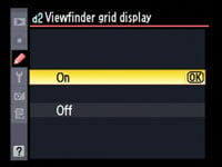 Nikon D700 - viewfinder grid