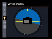 Nikon D700 - virtual horizon, not level