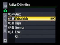 Nikon D90 - Active D-Lighting