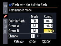 Nikon D90 - flash commander