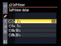 Nikon D90 - self-time delay