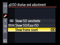 Nikon D90 - show frames